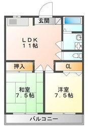 野崎駅 徒歩24分 2階の物件間取画像